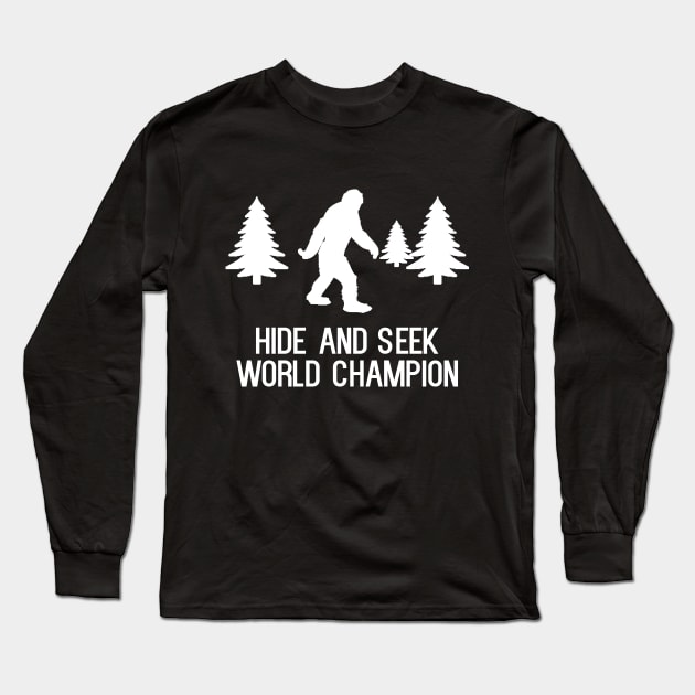 Hide And Seek World Champion Long Sleeve T-Shirt by cleverth